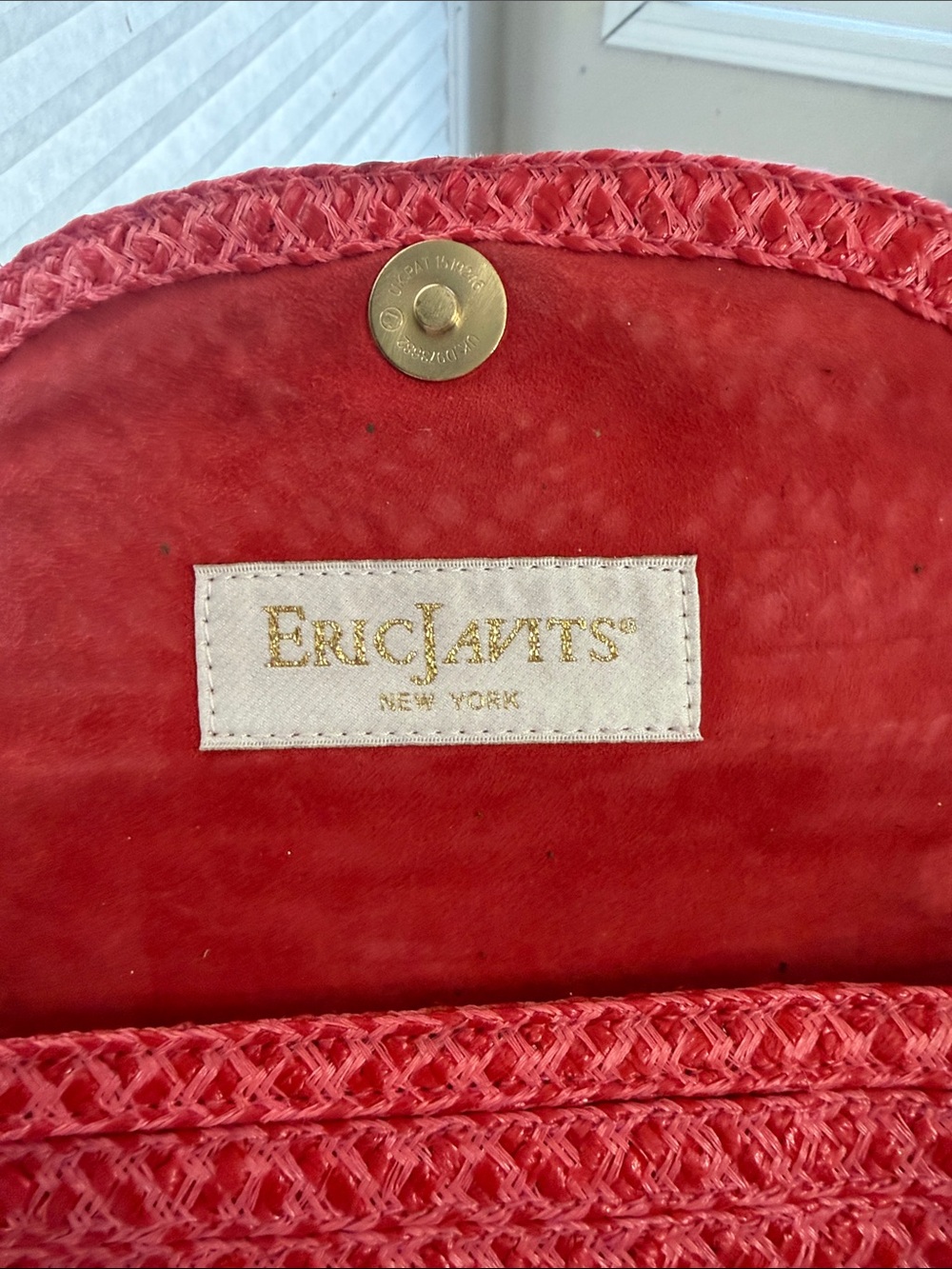 Eric Javits Coral Woven Crossbody with Gold Starfish Accent - Picture 3 of 8